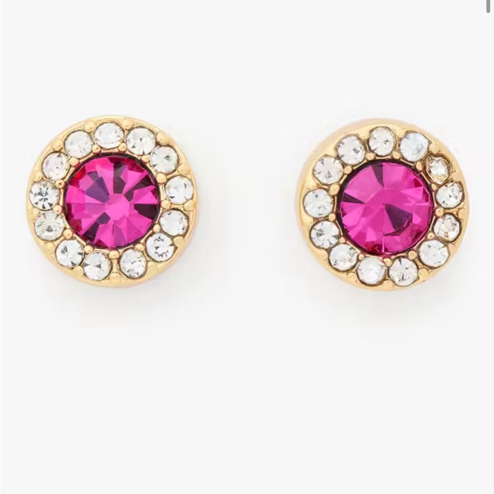 Kate Spade Sparkling Fuschia Stud Earrings